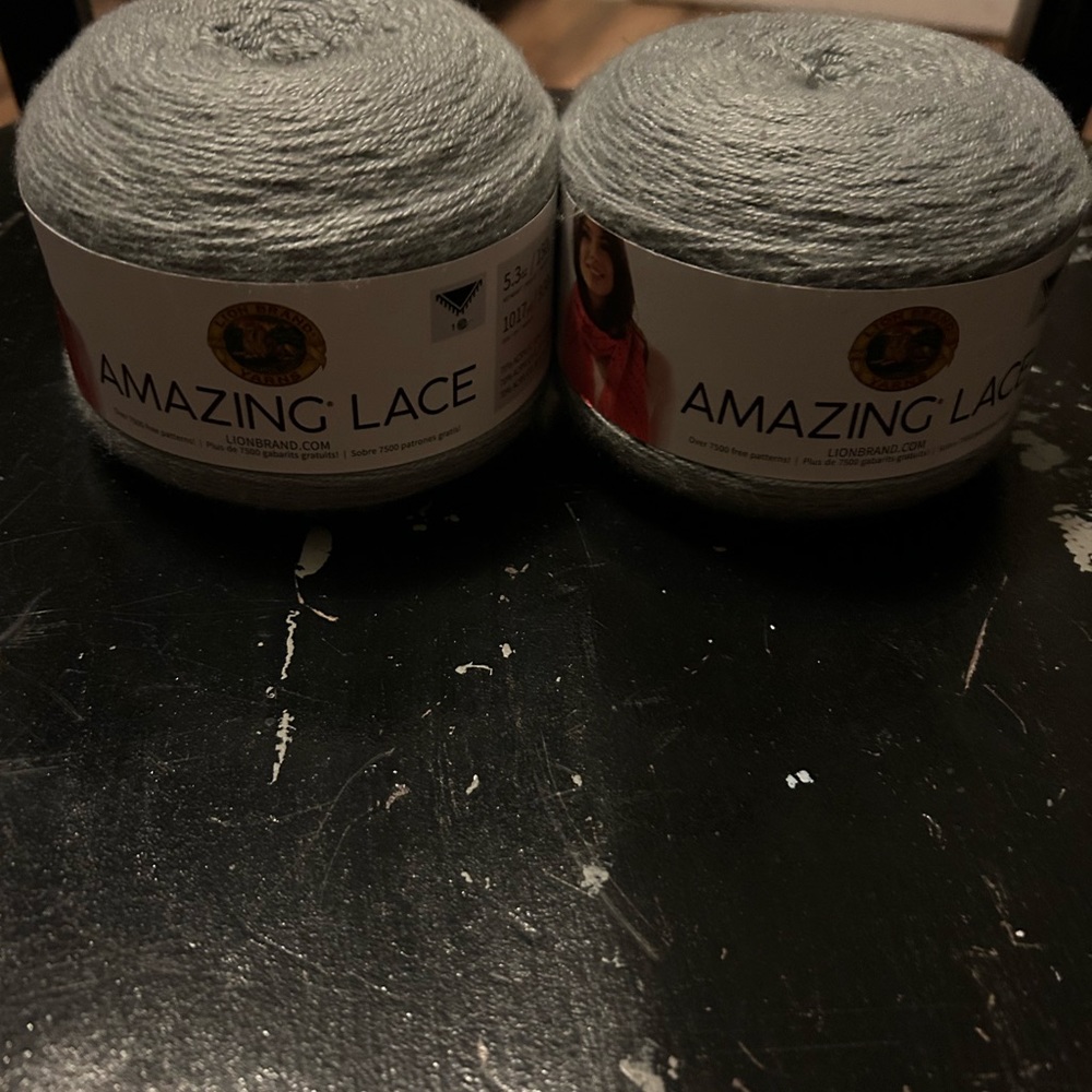 Lion Brand Amazing Lace yarn lot of 2